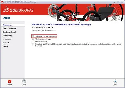SOLIDWORKS Simulation launch installation manager